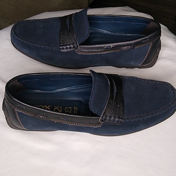 geox navy loafers